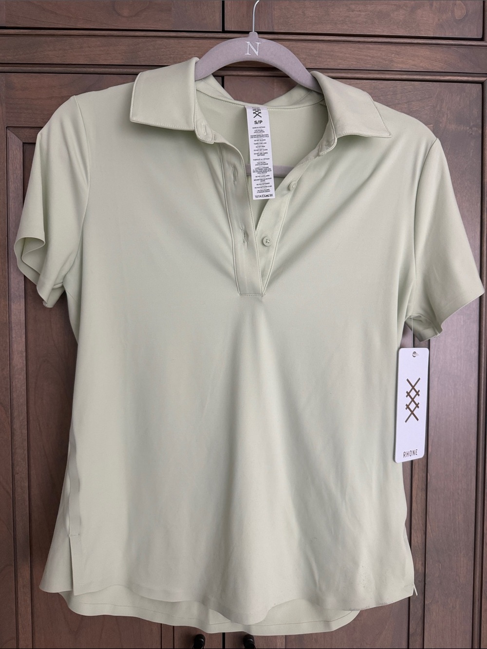 RHONE Golf Pale Green Short Sleeve Polo Top NWT